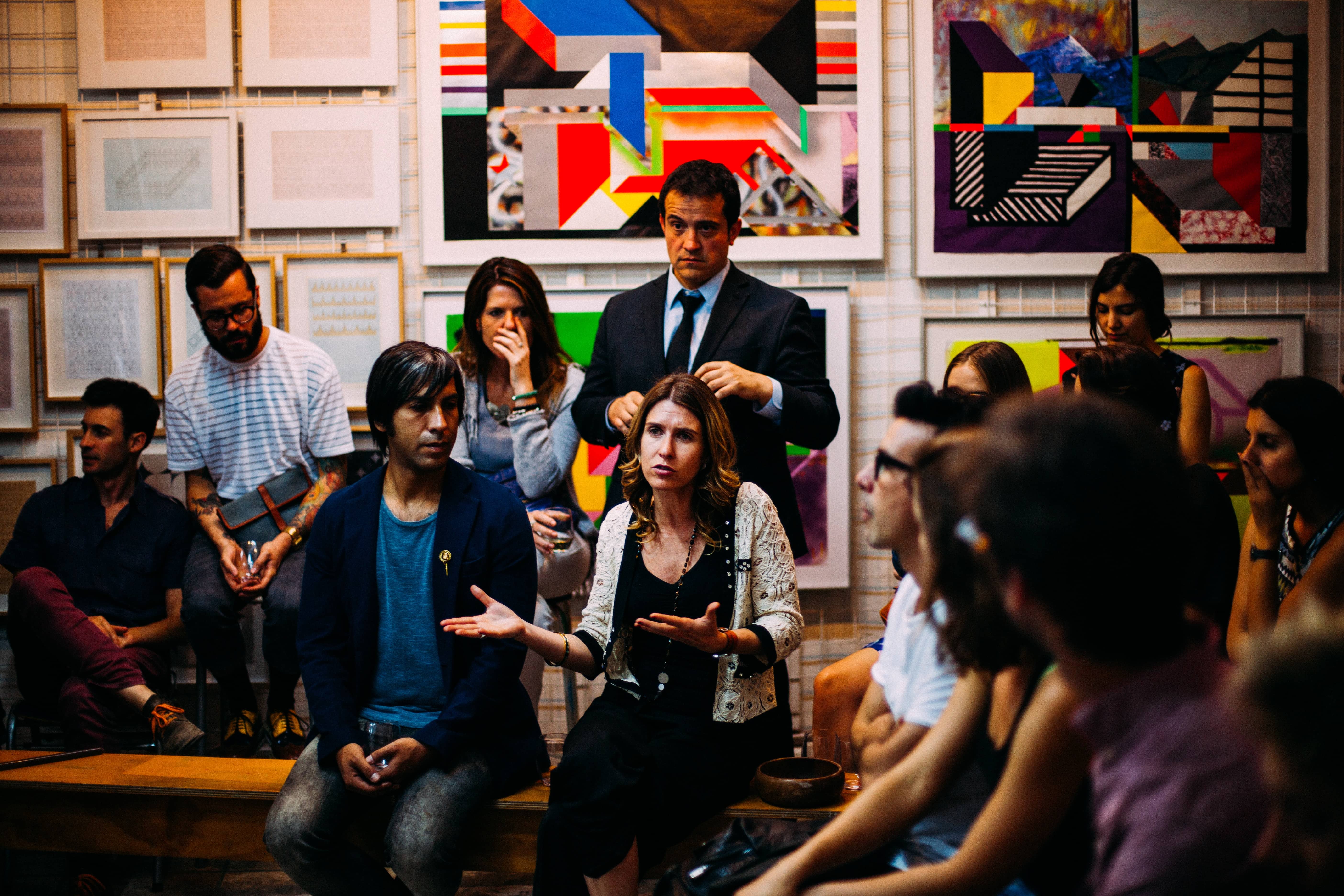 A student speaks in a classroom