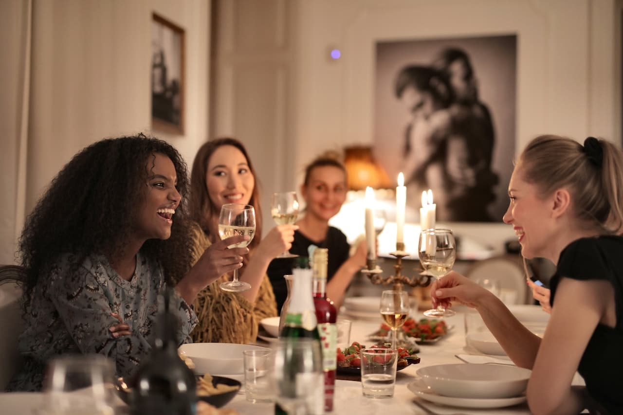 friends having dinner