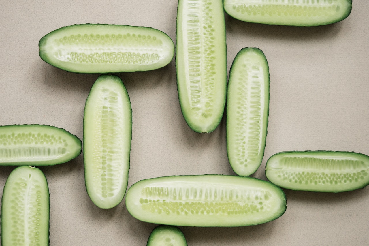 cucumbers cut in half