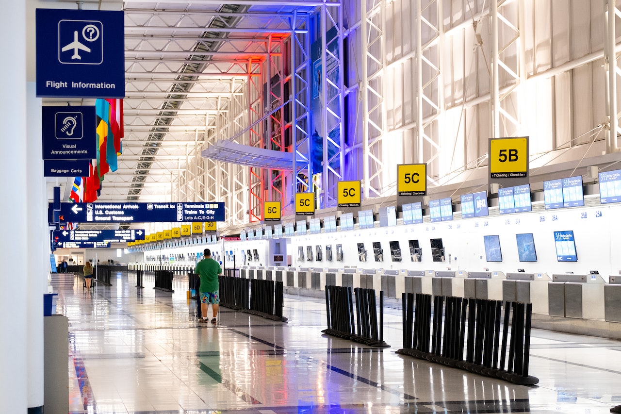 Check-in area