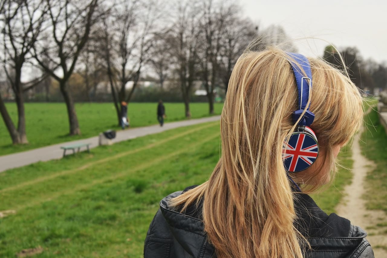 person wearing headphones