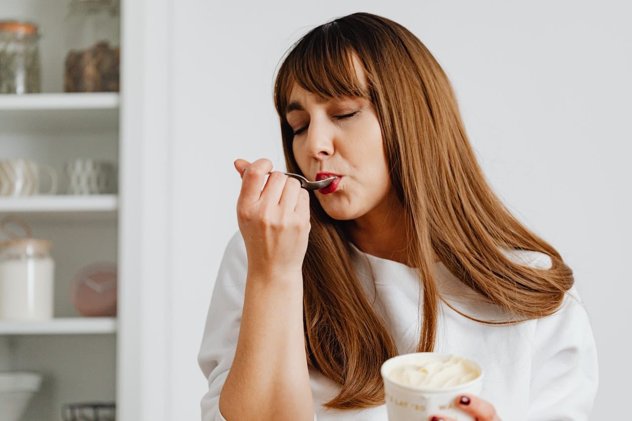 Girl enjoying her ice cream