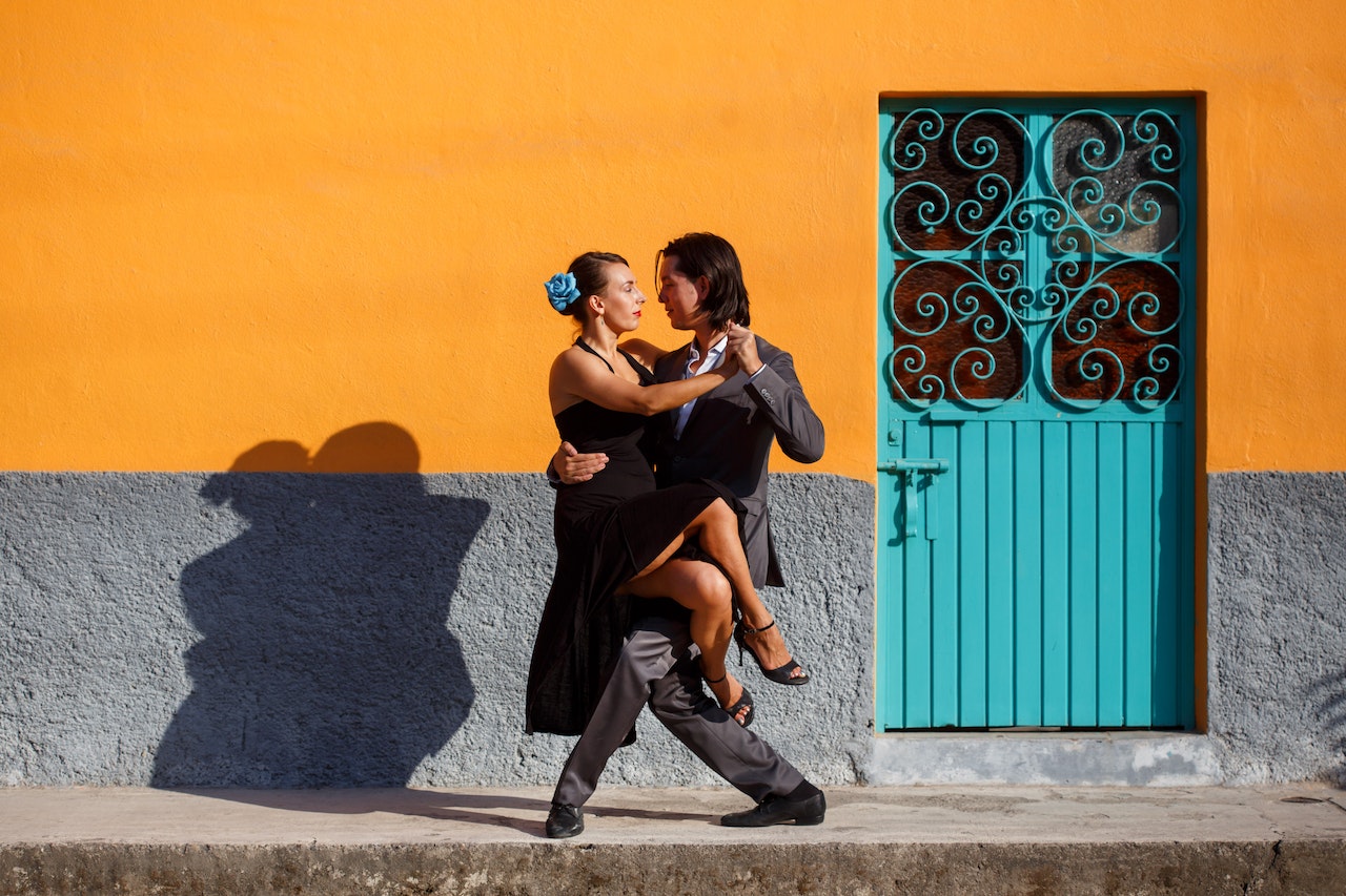 Couple dancing tango