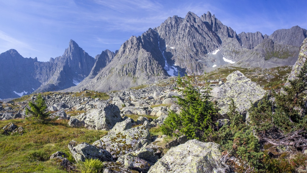 rugged mountain view