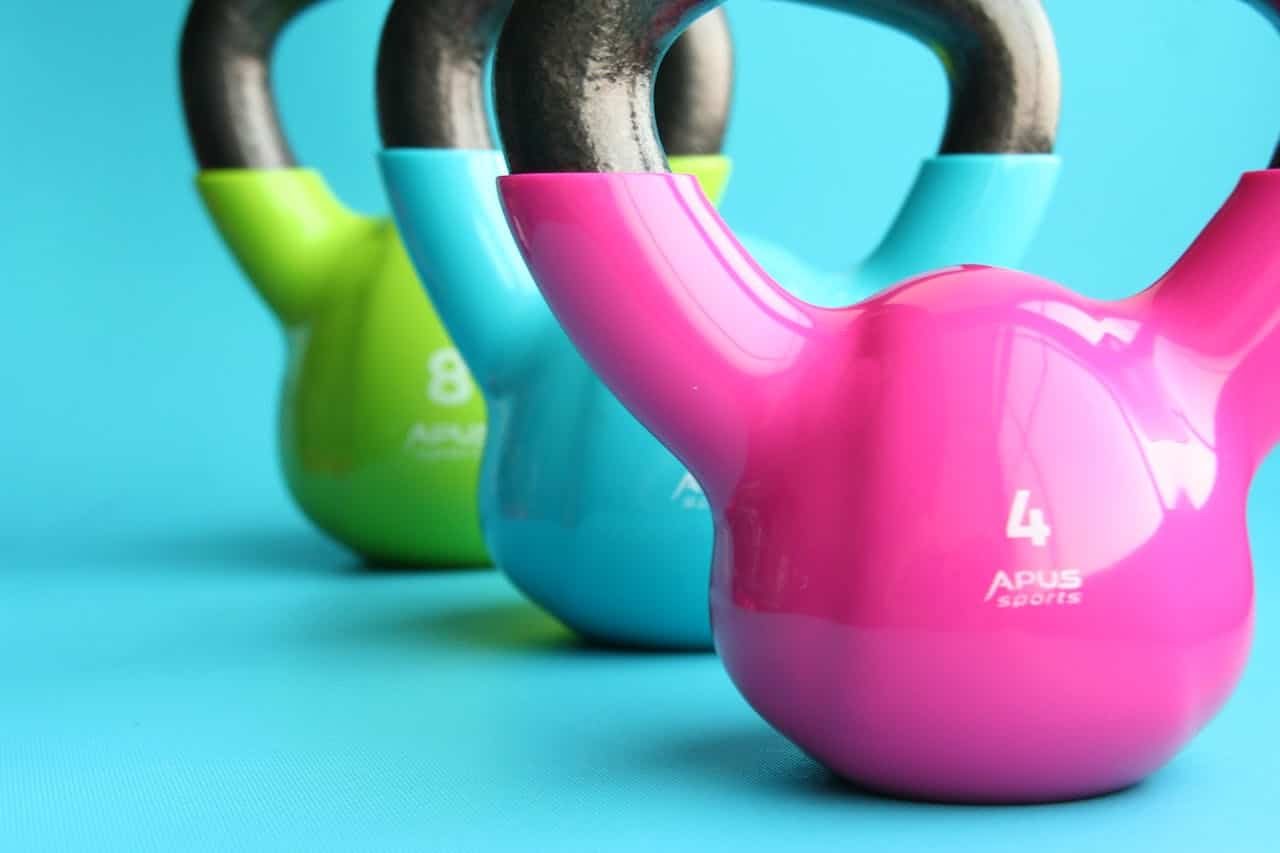 Set of kettlebells